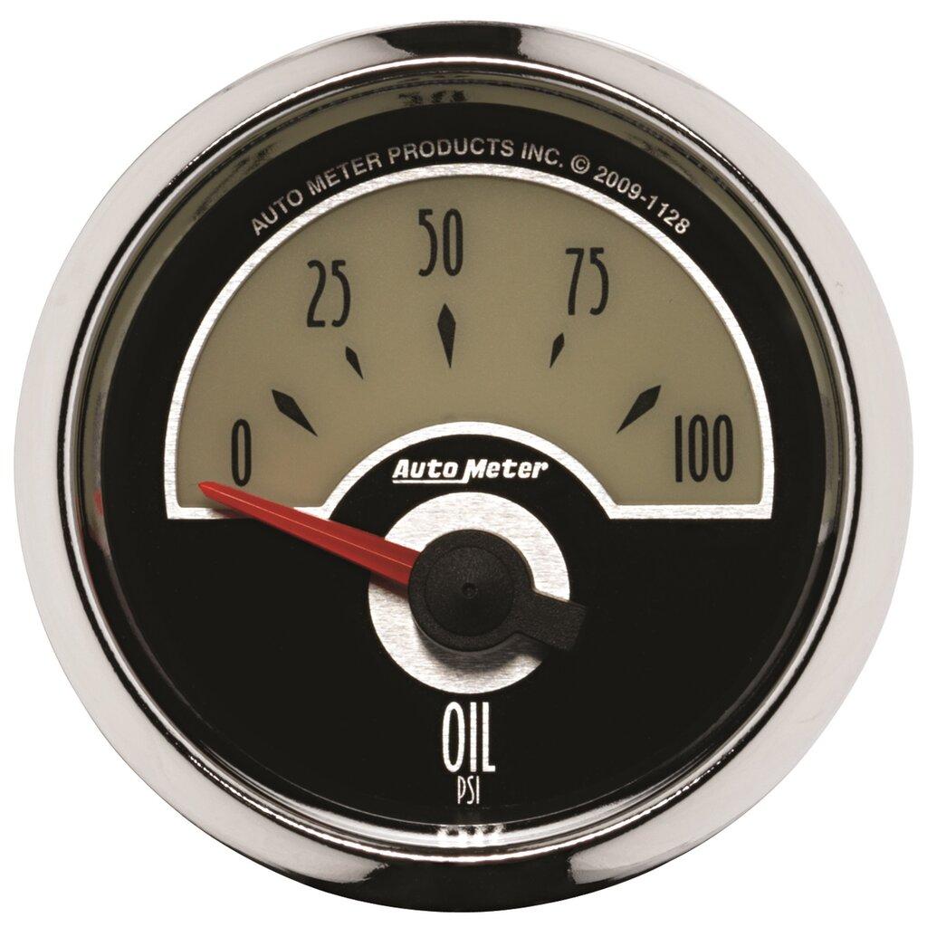 Auto Meter Gauge, Oil Press, 2 1/16" , 100Psi, Elec, Cruiser - 1128