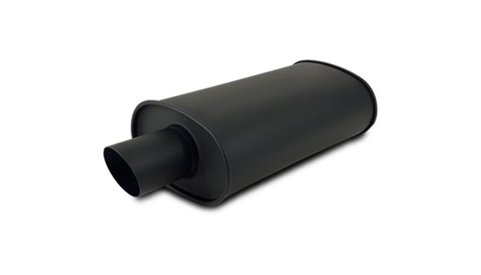 Vibrant Performance Streetpower Flat Black Oval Muffler (3" Inlet) - 1147