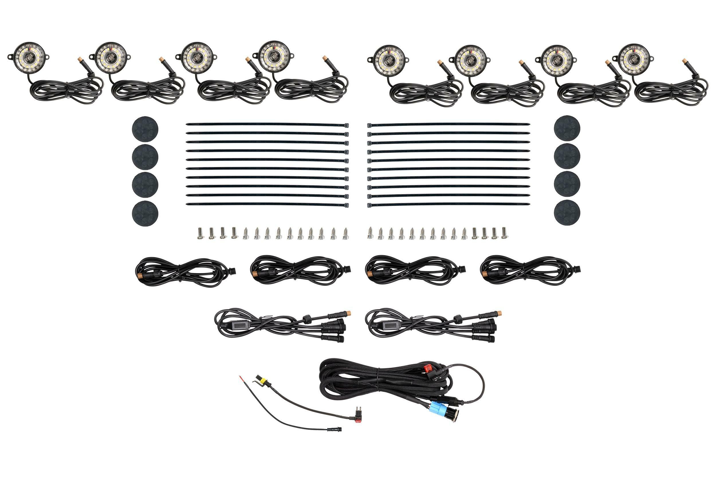 Morimoto Rock Light Kit: White LED / 8 Pack - XRL15