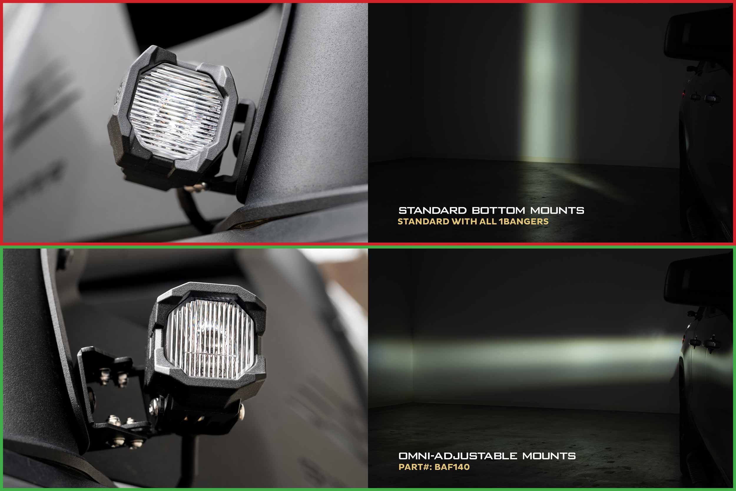 Morimoto 1Banger Mounts: Omni-Adjustable (Set) - BAF140