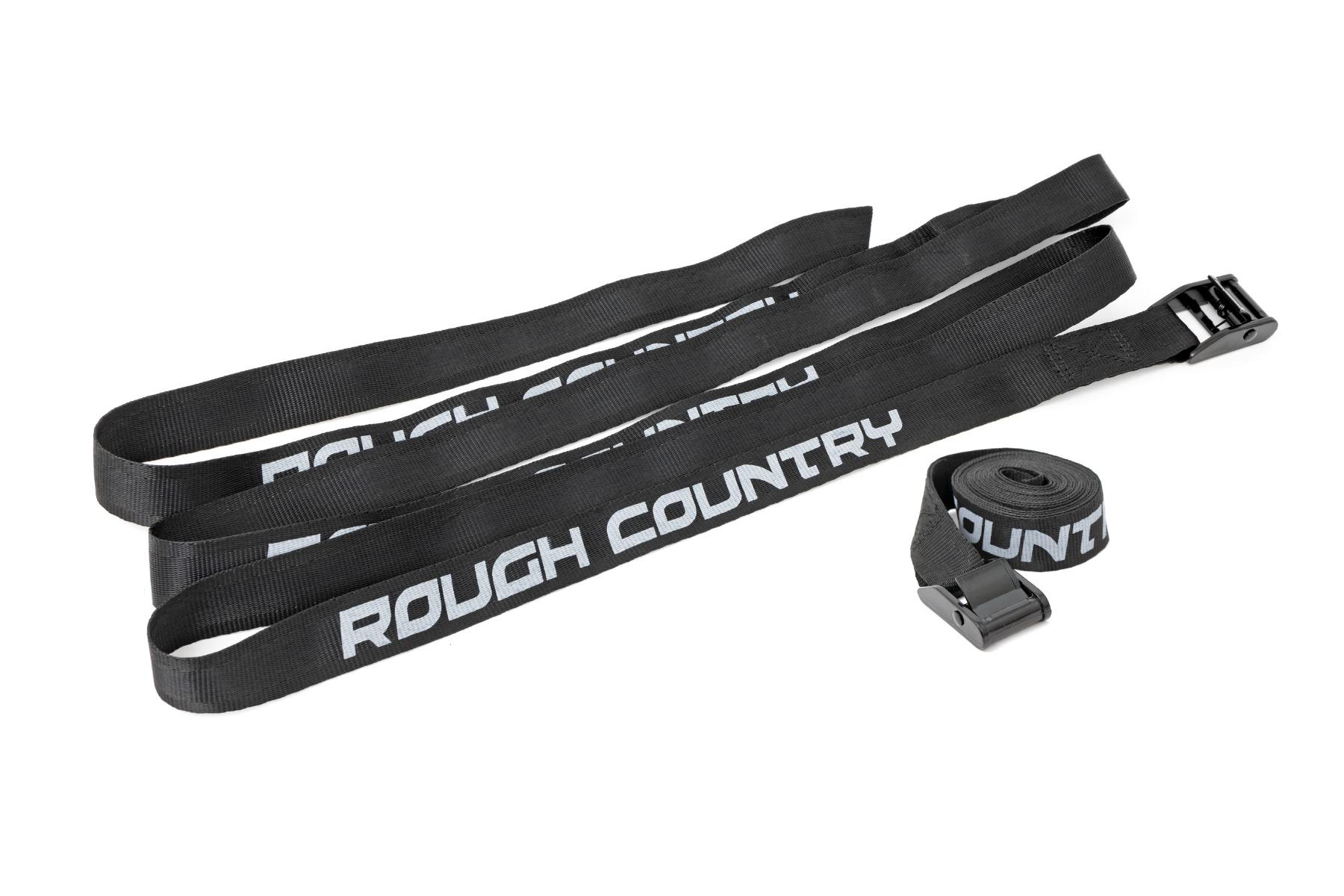 Rough Country Cargo Tie-Down Straps Cam Buckle 1 Inch X 9 Foot Pair - 117702A
