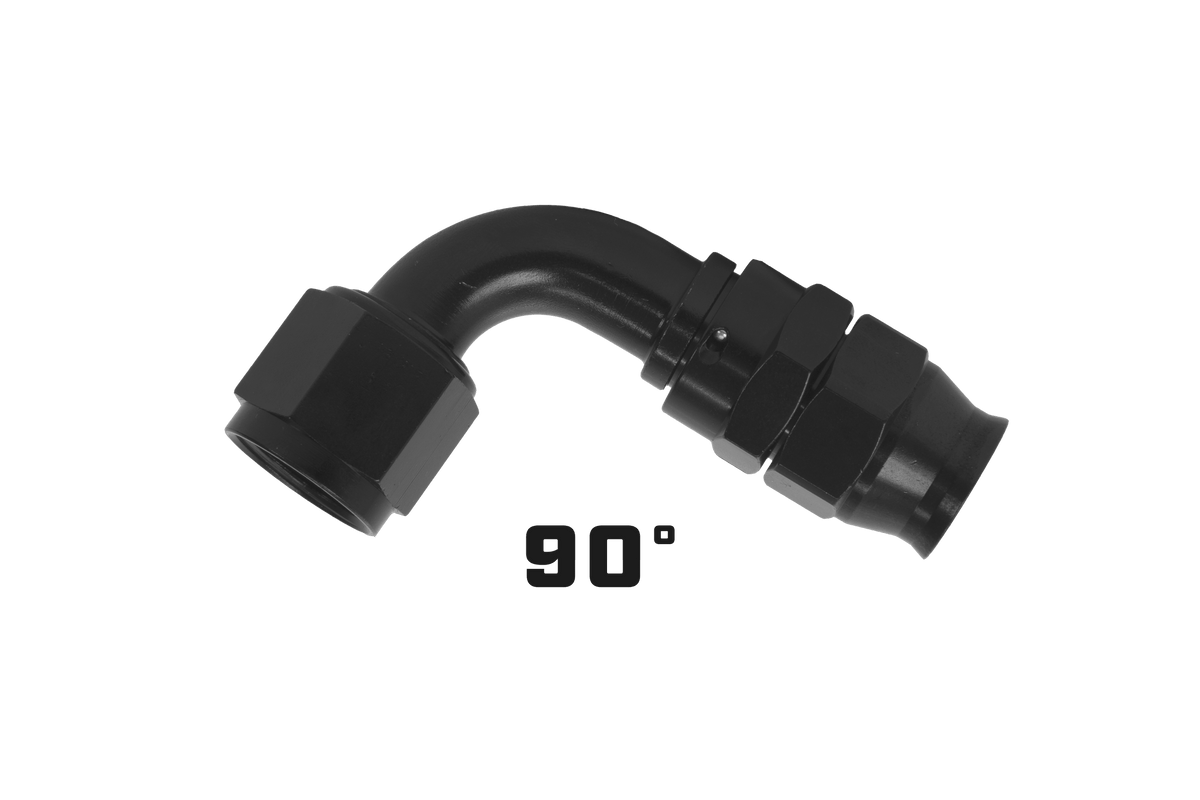 Aeromotive Hose End, Ptfe, Black Anodized, Straight, 45, 90, 180 - 15352