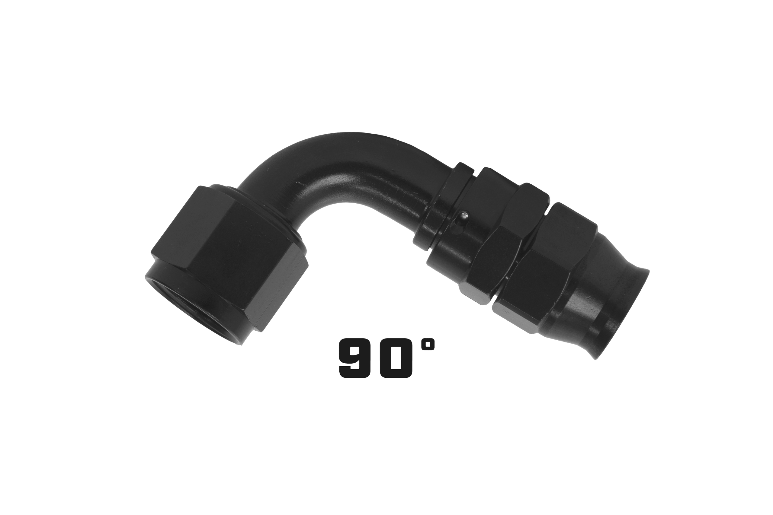 Aeromotive Hose End, Ptfe, Black Anodized, Straight, 45, 90, 180 - 15361