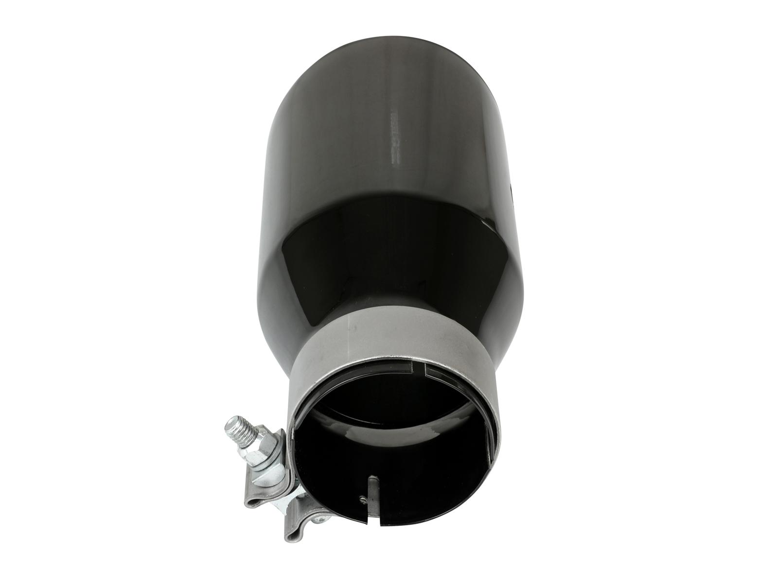 AFE MACH Force-Xp 304 Stainless Steel Clamp-on Exhaust Tip Black (3 IN Inlet x 4-1/2 IN Outlet x 9 IN L) - 49T30454-B093