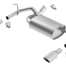 Borla Axle-Back Exhaust System - S-Type - Stainless Steel Tips (2012-2018 Wrangler, Wrangler JK) - 11834
