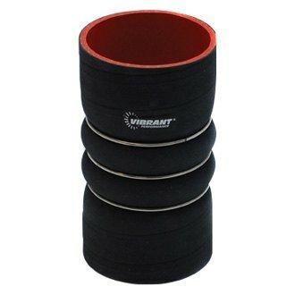 Vibrant Performance 4 Ply Aramid Reinforced Hump Hose Coupler W/3 Rings, 5" Idx8" Long - Gloss Blac - 11835