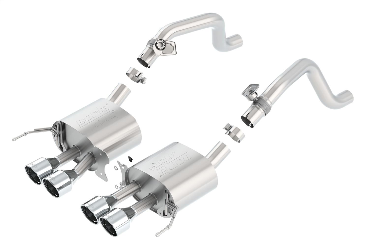 Borla Axle-Back Exhaust System - Atak(R) - Stainless Steel Tips (2014-2019 Corvette) - 11863