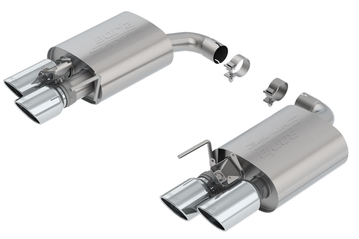 Borla Axle-Back Exhaust System - S-Type - Stainless Steel Tips (2018-2023 Mustang) - 11951