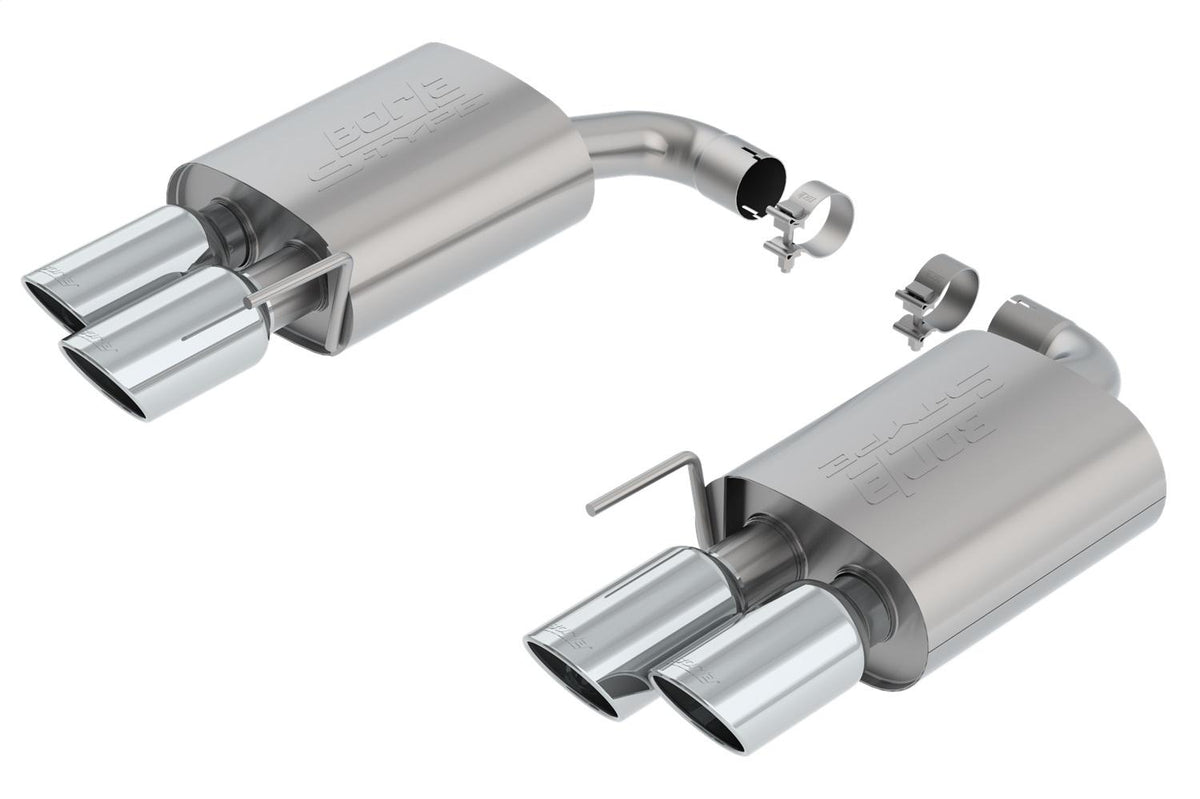 Borla Axle-Back Exhaust System - S-Type - Stainless Steel Tips (2018-2023 Mustang) - 11953