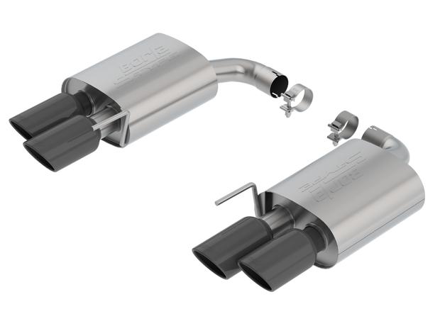 Borla Axle-Back Exhaust System - S-Type - Stainless Black Tips (2018-2023 Mustang) - 11953BC
