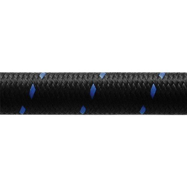 Vibrant Performance Braided Flex Hose, Nylon, Black/Blue, Size: -4An, Hose Id: 0.22", 2Ft Roll - 11954B