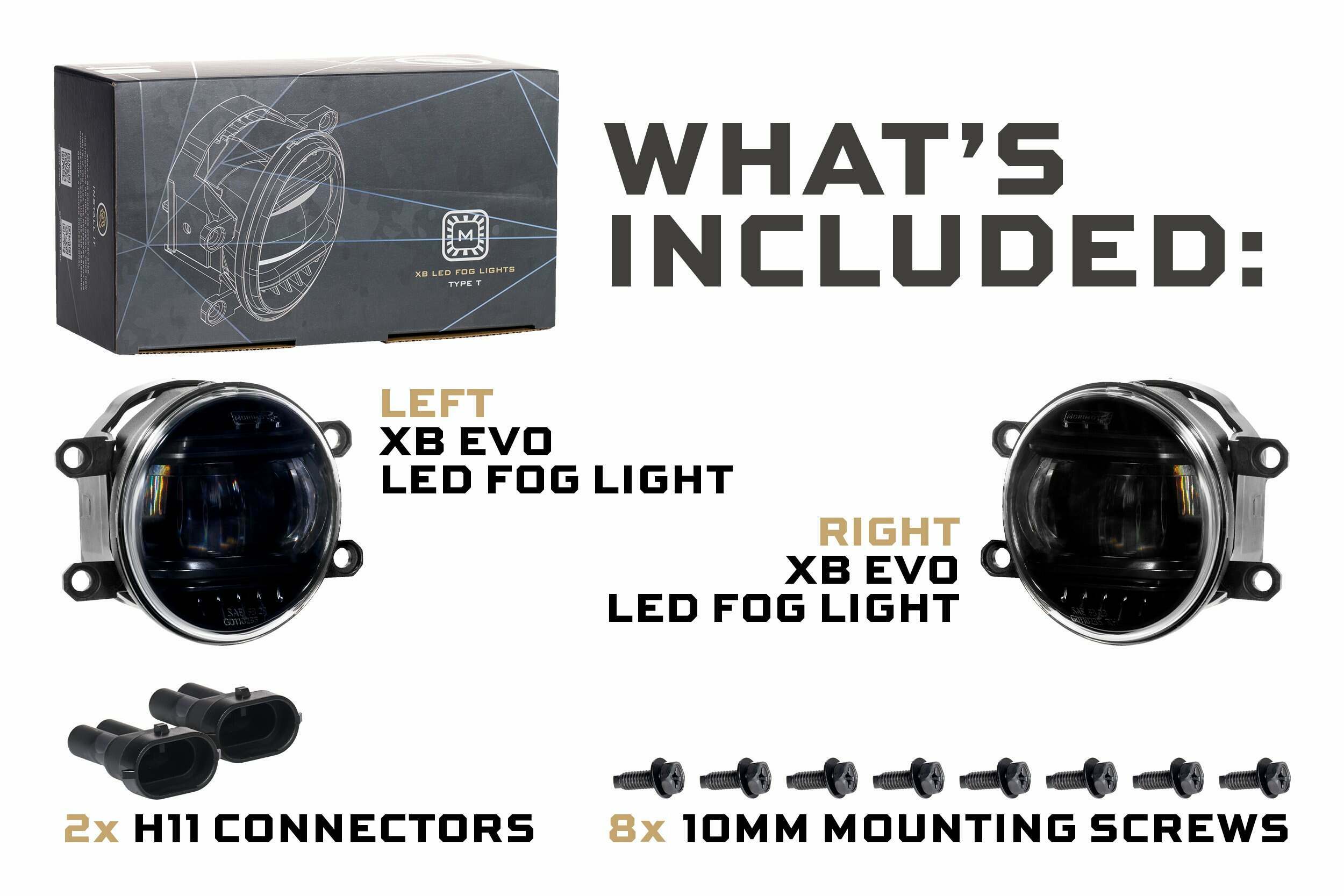 Morimoto XB Evo Fog Lights: Type T (White / Set) - LF092