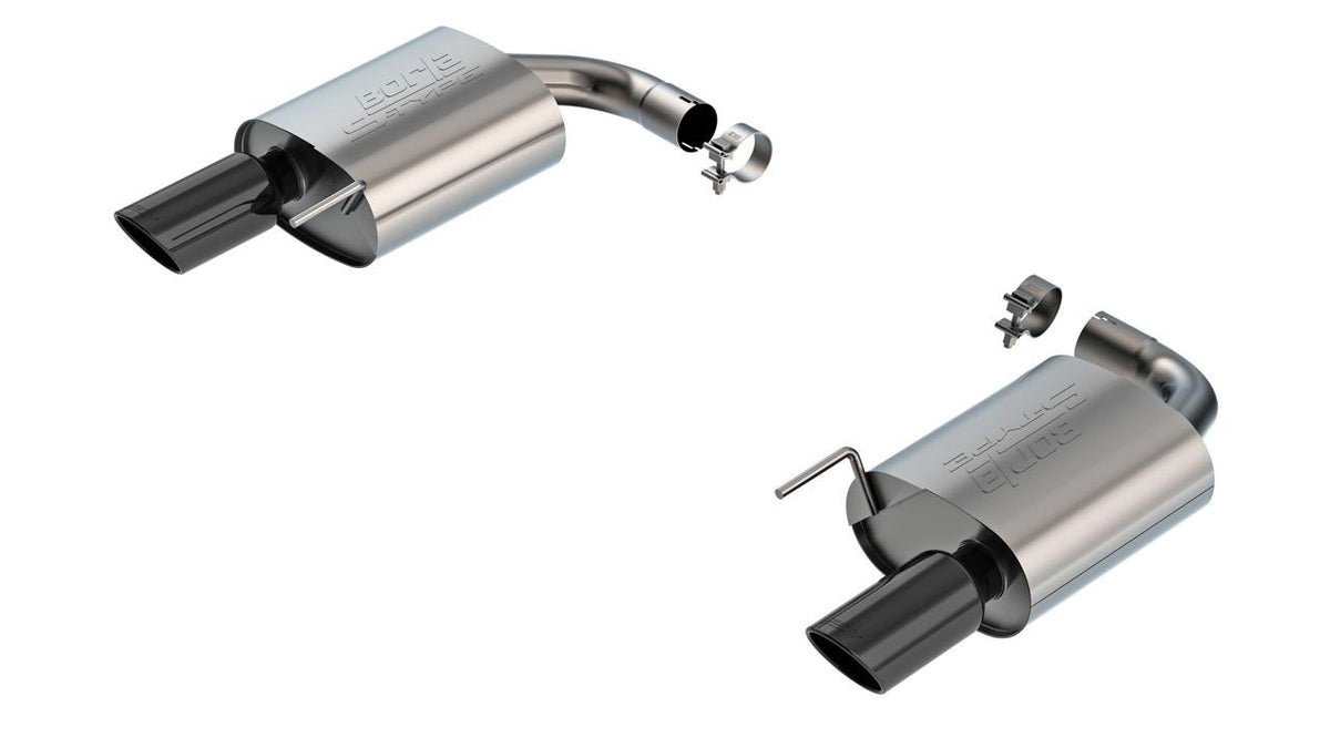 Borla Axle-Back Exhaust System - S-Type - Black Chrome Tips (2024-2026 Mustang w/ Non Active Exhaust) - 11983BC