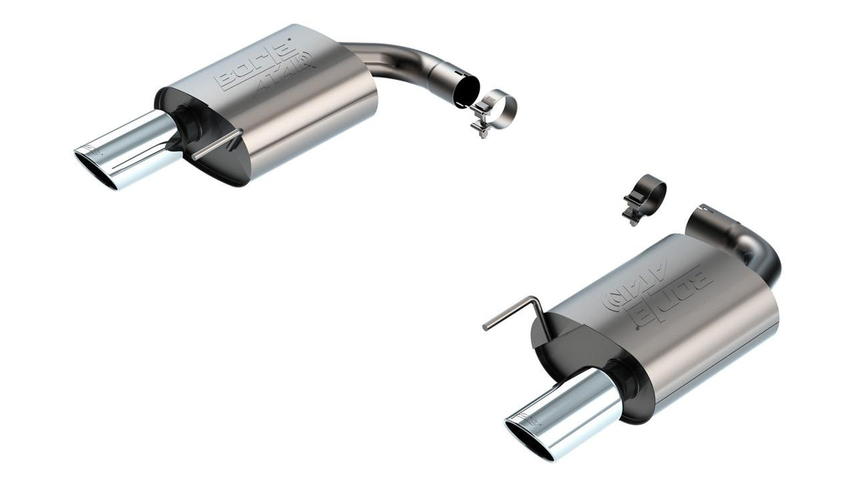 Borla Axle-Back Exhaust System - ATAK - Stainless Steel Tips (2024-2026 Mustang w/ Non Active Exhaust) - 11984