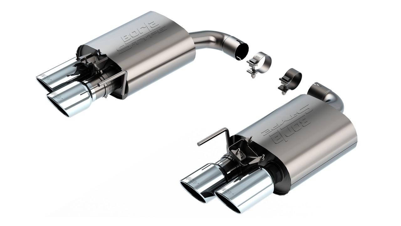 Borla Axle-Back Exhaust System - S-Type - Stainless Steel Quad Tips (2024-2026 Mustang w/ Active Exhaust) - 11985