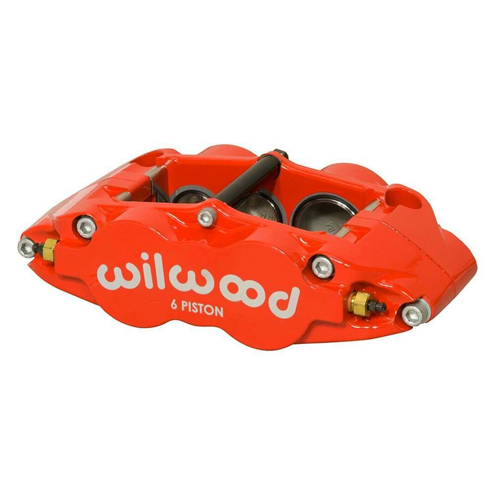 Wilwood Caliper Forged Narrow Superlite R/H FNSL6R-DS Dust Seal 1.62/1.12 1.10in Rotor Width - Red - 120-14436-RD