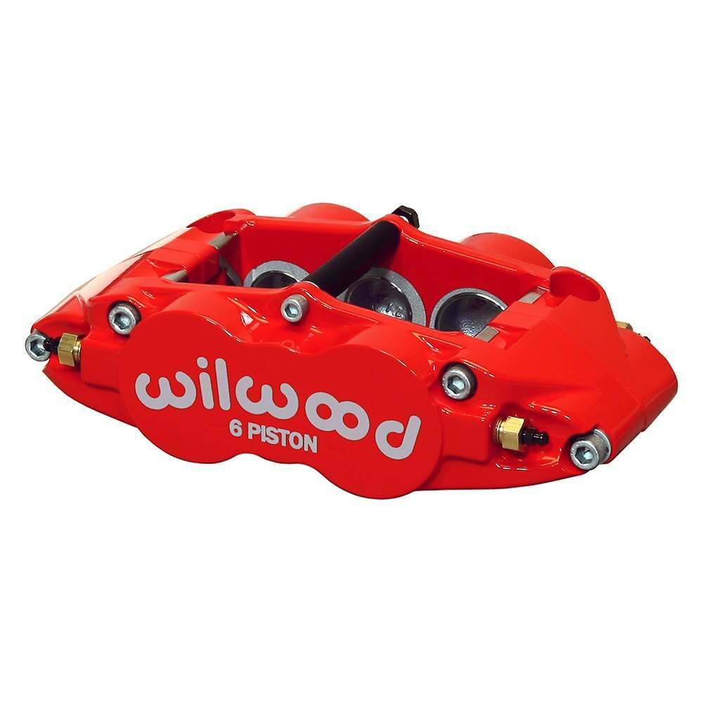 Wilwood Caliper-Forged Narrow Superlite 6R-R/H 1.75/1.25/1.25in Pistons 1.10in Rotor - Red - 120-14539-RD