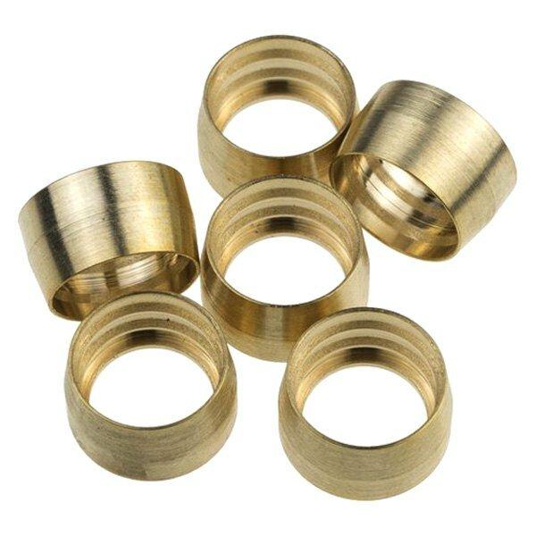 Redhorse Performance Brass Replacement Ferrules for -06  1200 Series PTFE Hose Ends - 6pcs/pkg - 1200-06-0