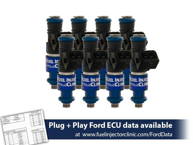 Fuel Injector Clinic 1650cc (160 lbs/hr at 43.5 PSI fuel pressure) Fuel Injector Set for Ford Shelby GT500 (2007-2014) / Ford GT40 (2005-2006)(High-Z)