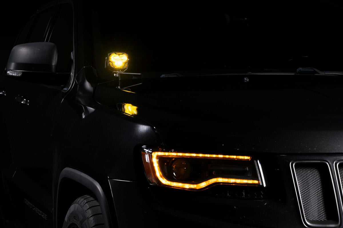 Morimoto Ditch Light Brackets: Jeep Grand Cherokee (11-22) / Durango (11-24 / Set) - BAF148