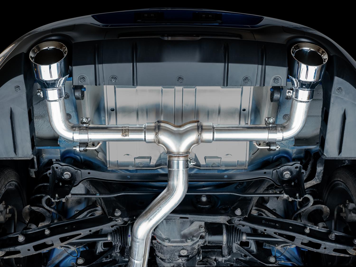 AWE Track Edition Exhaust - Chrome Silver Tips (2016-2023 Subaru BRZ / Toyota GR86 / Toyota 86) - 3020-32279