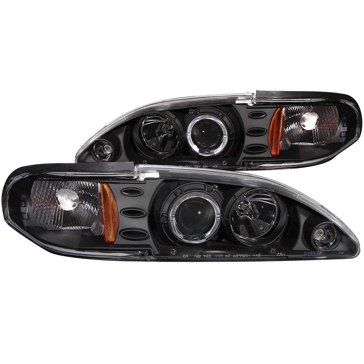 ANZO Projector Headlight Set W/Halo (1994-1998 Mustang) - 121038