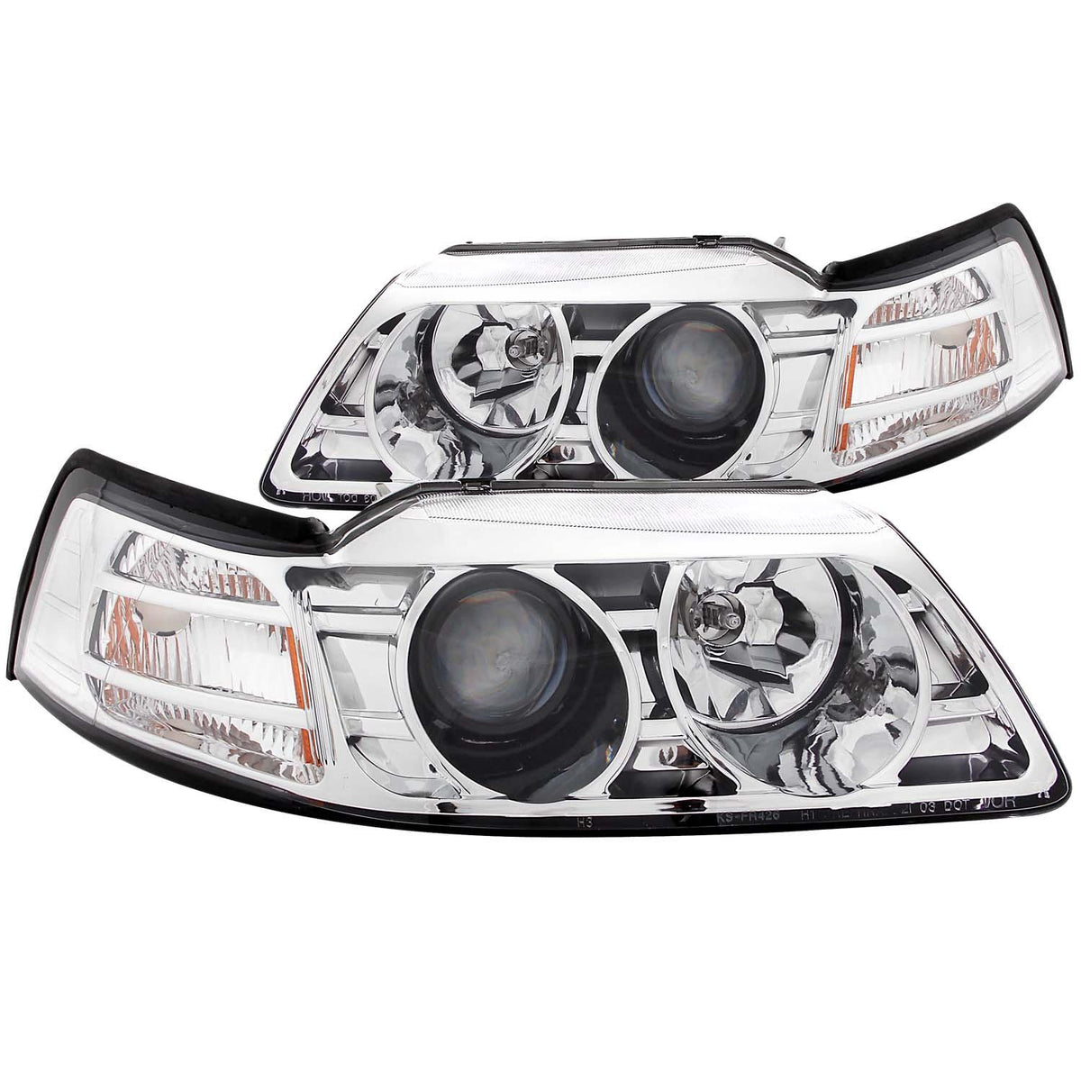 ANZO Projector Headlight Set (1999-2004 Mustang) - 121043