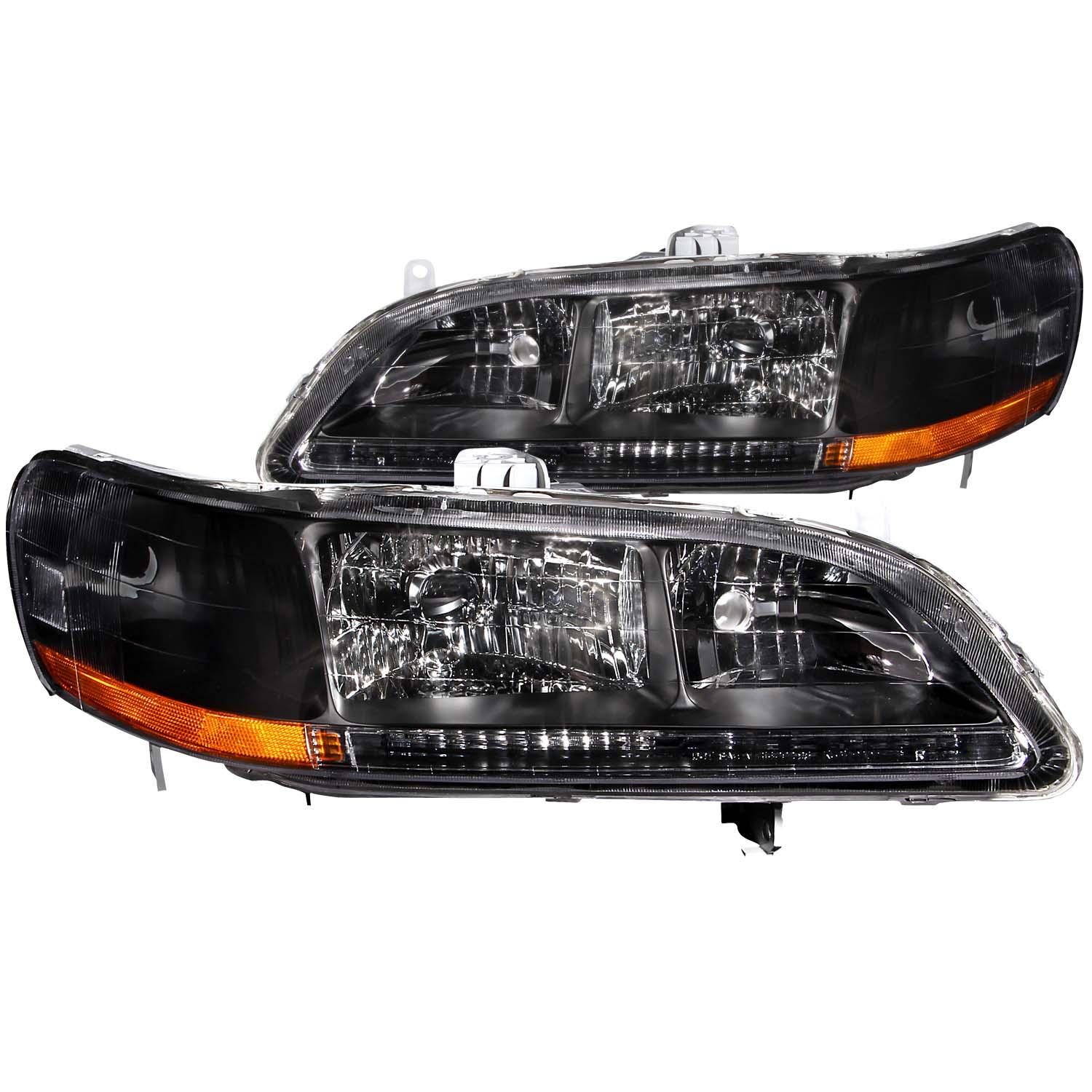ANZO Crystal Headlight Set (1998-2002 Accord) - 121052
