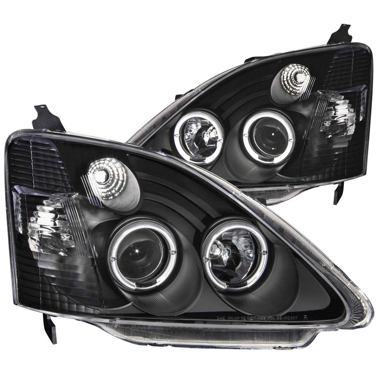 ANZO Projector Headlight Set W/Halo (2002-2004 Civic) - 121057