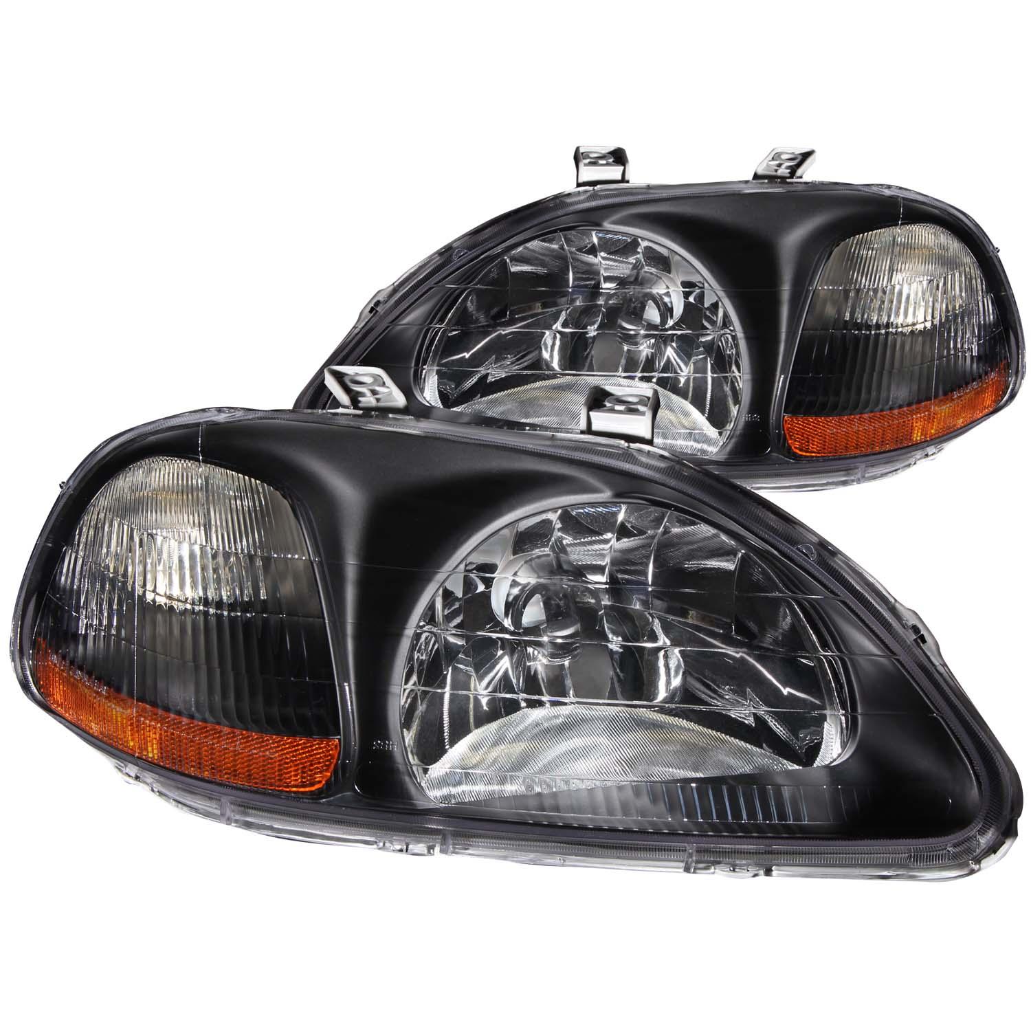 ANZO Crystal Headlight Set (1996-1998 Civic) - 121067