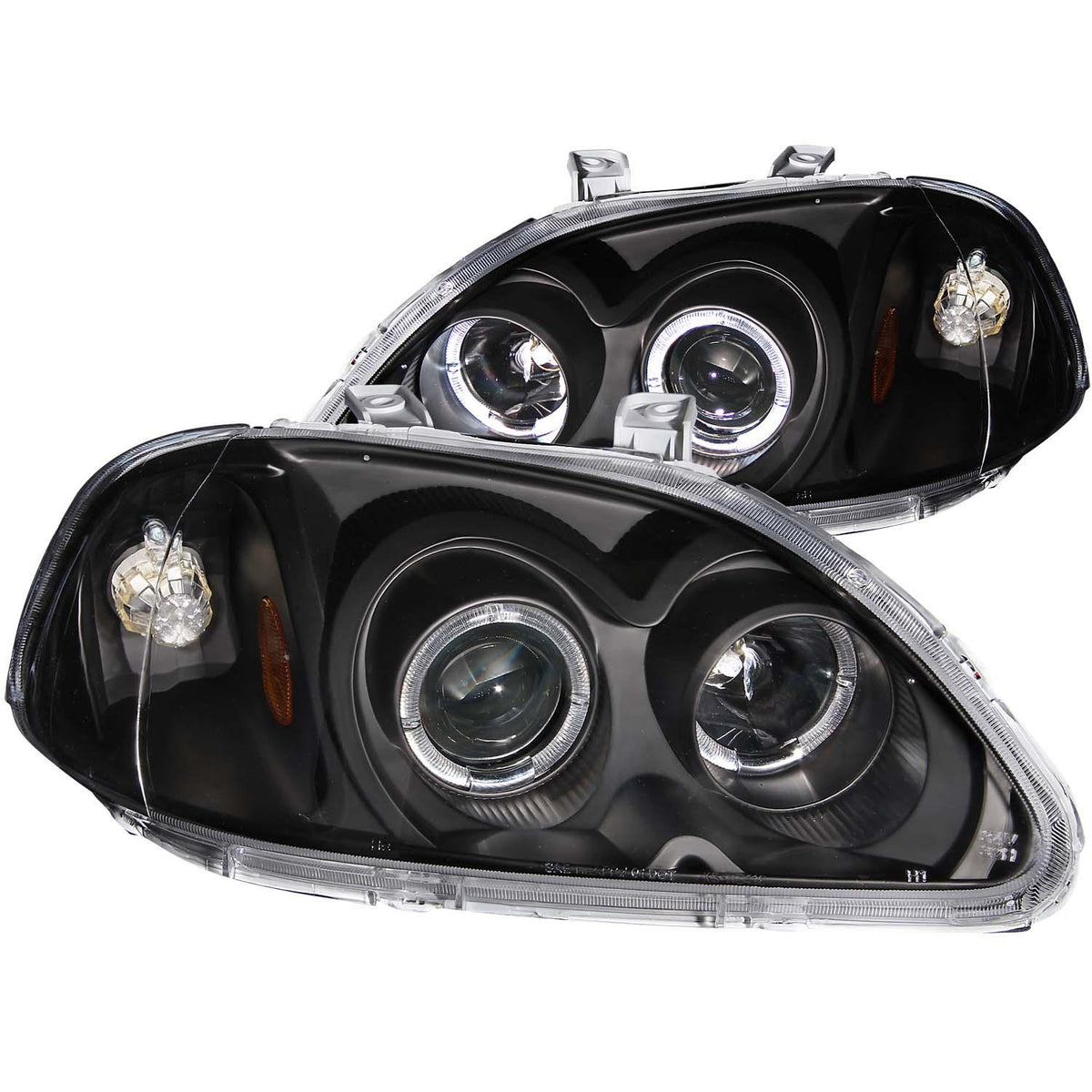 ANZO Projector Headlight Set W/Halo (1996-1998 Civic) - 121068
