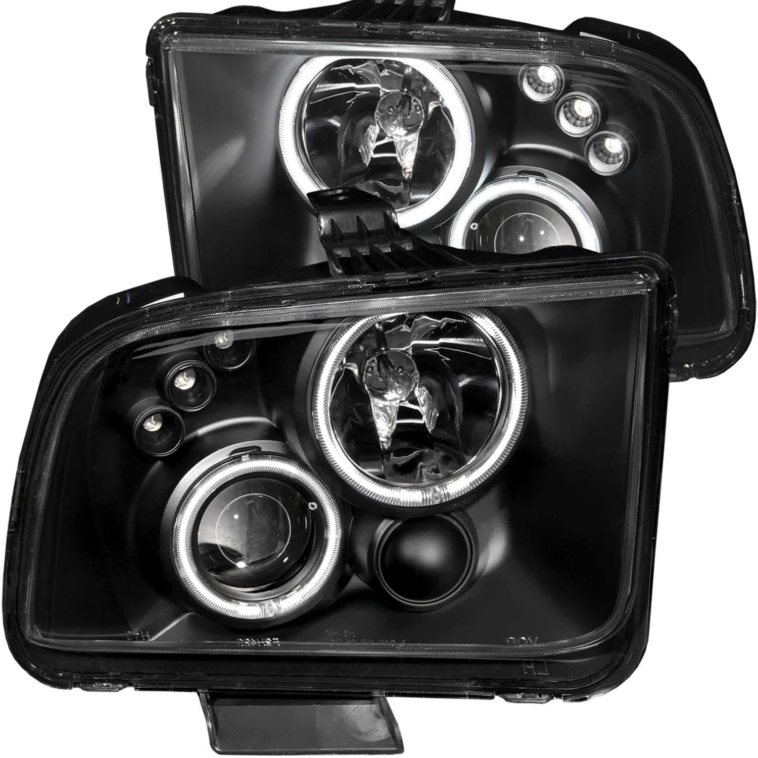 ANZO Projector Headlight Set W/Halo (2005-2009 Mustang) - 121166