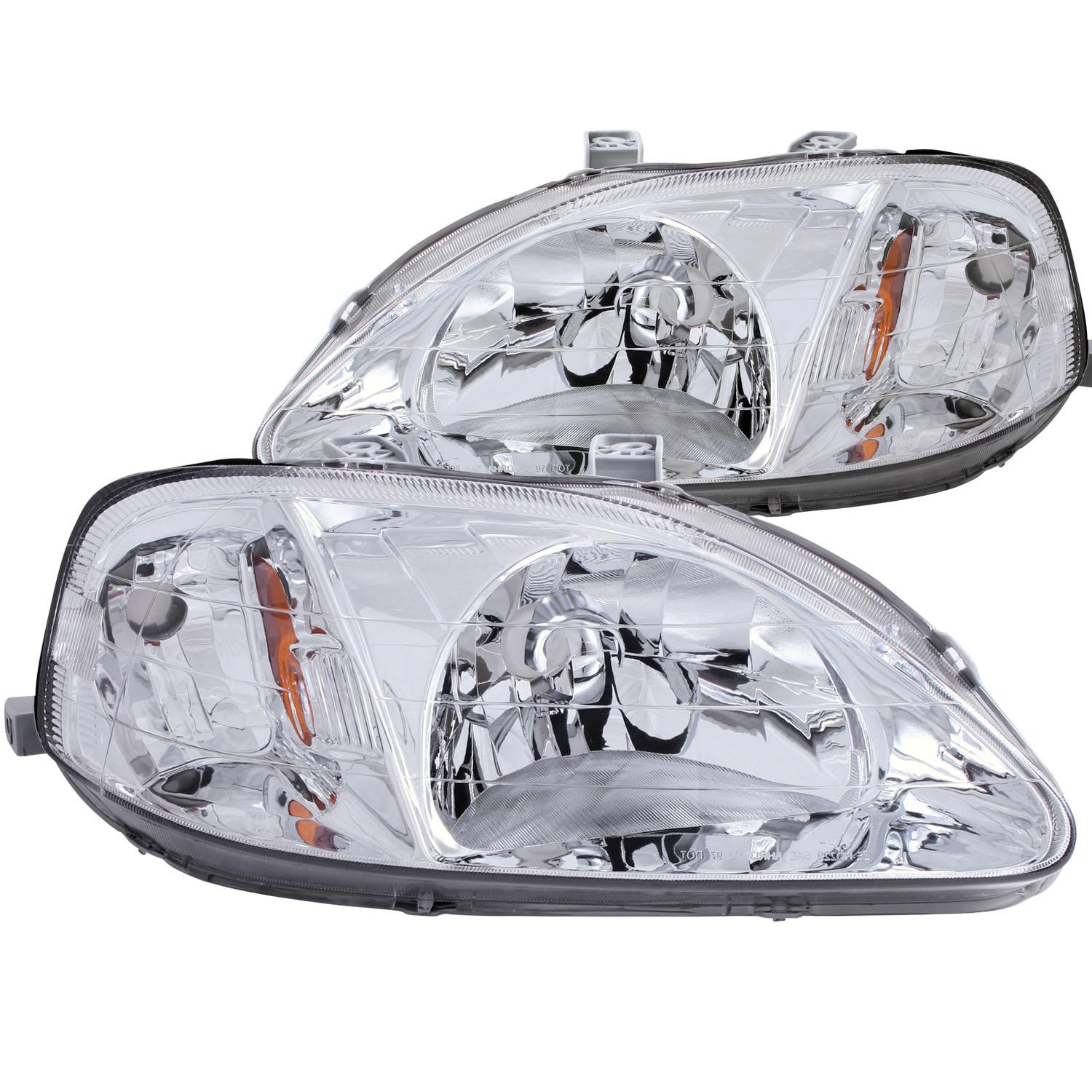 ANZO Crystal Headlight Set (1999-2000 Civic) - 121179