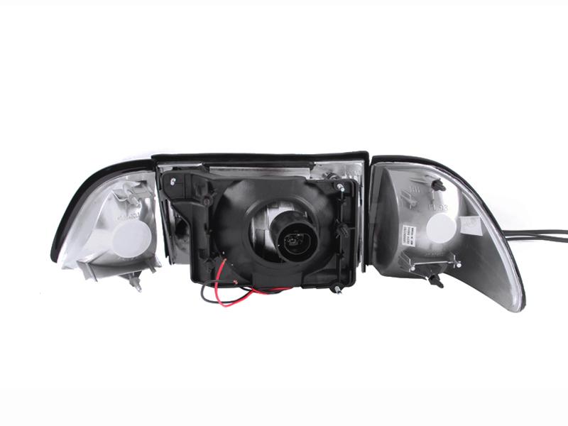 ANZO Crystal Headlight Set (1987-1993 Mustang) - 121192