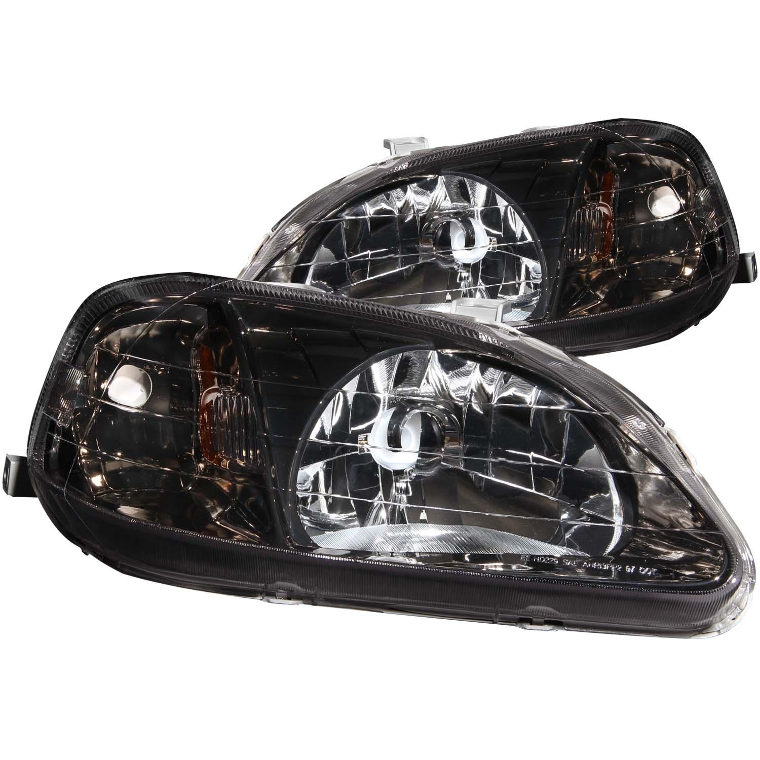 ANZO Crystal Headlight Set (1999-2000 Civic) - 121234