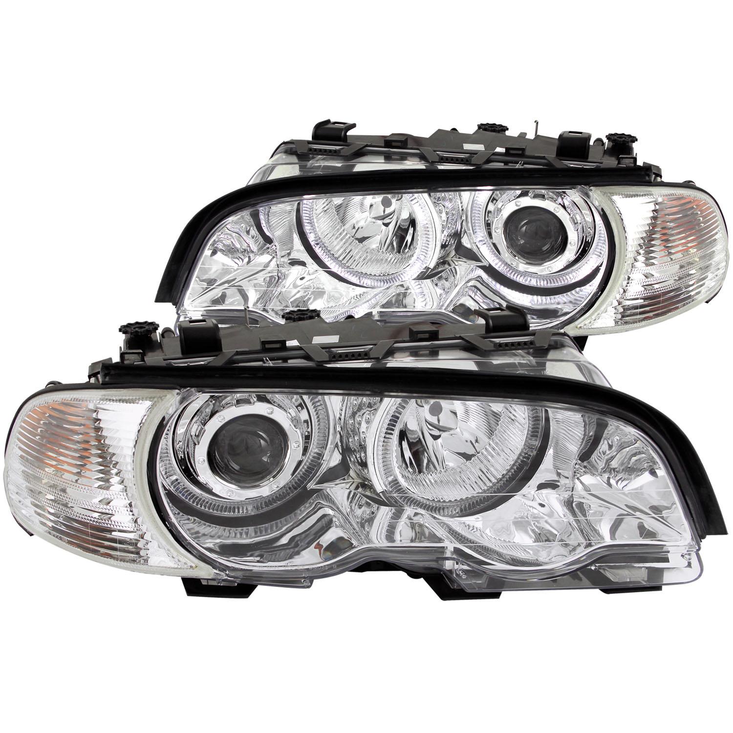 ANZO Projector Headlight Set W/Halo (1999-2008 323Ci, 323i, 325Ci, 328Ci, 328i, 328xi, 330Ci, 335i, M3) - 121268