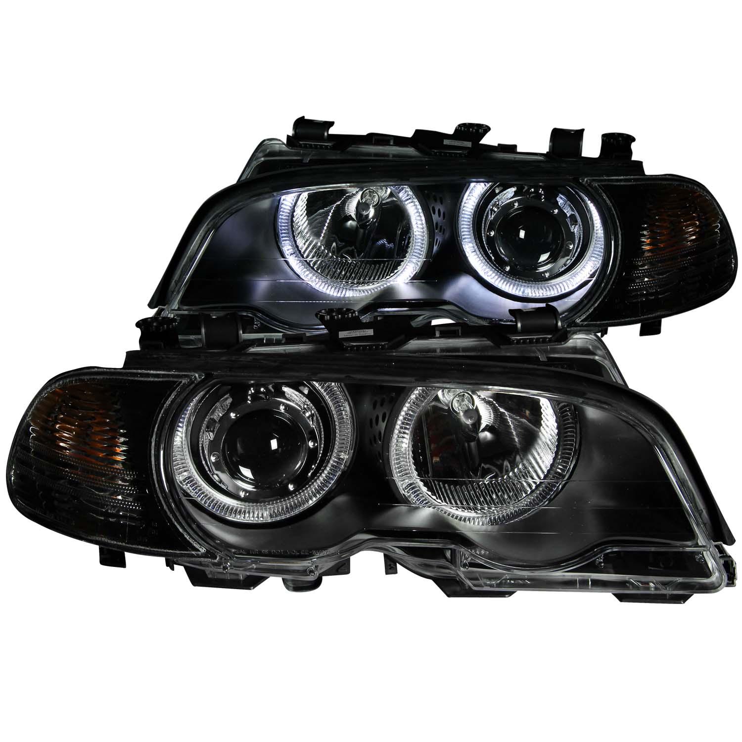 ANZO Projector Headlight Set W/Halo (1999-2008 323Ci, 323i, 325Ci, 328Ci, 328i, 328xi, 330Ci, 335i, M3) - 121269