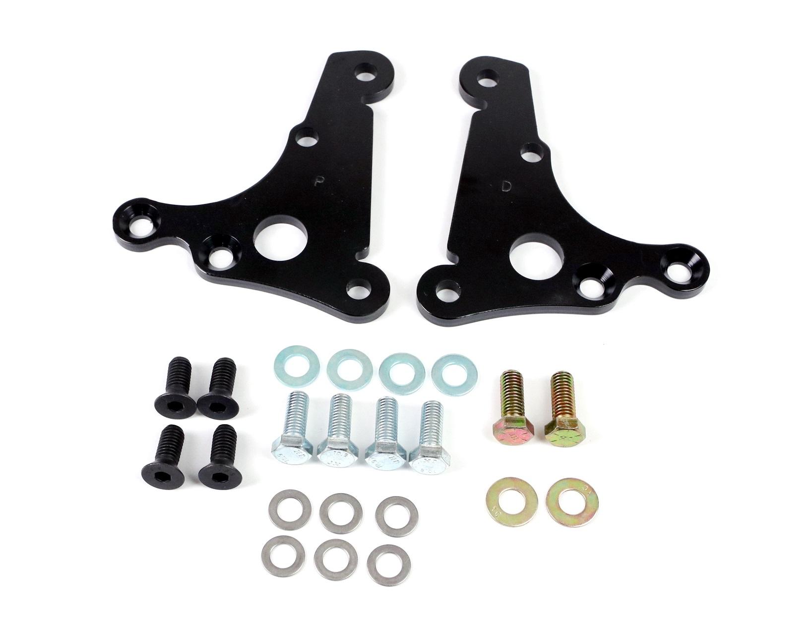 Ridetech Front caliper brackets for S550 brakes with Ridetech 79-93 Mustang SLA. (1979-1993 Mustang) - 12129509
