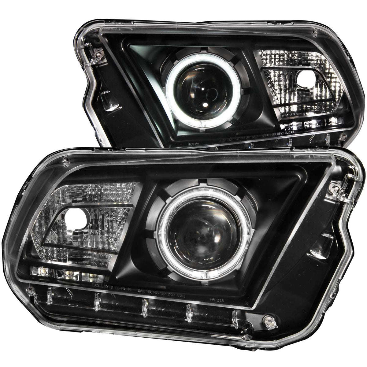 ANZO Projector Headlight Set W/Halo (2010-2014 Mustang) - 121323
