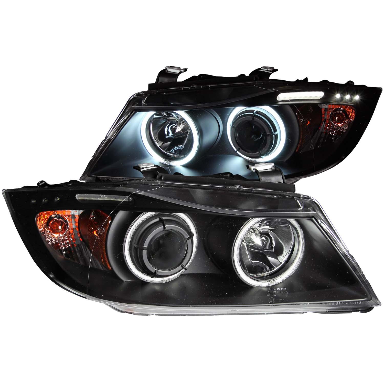 ANZO Projector Headlight Set W/Halo (2006-2008 323i, 325i, 325xi, 328i, 328xi, 330i, 330xi, 335i, 335xi) - 121335