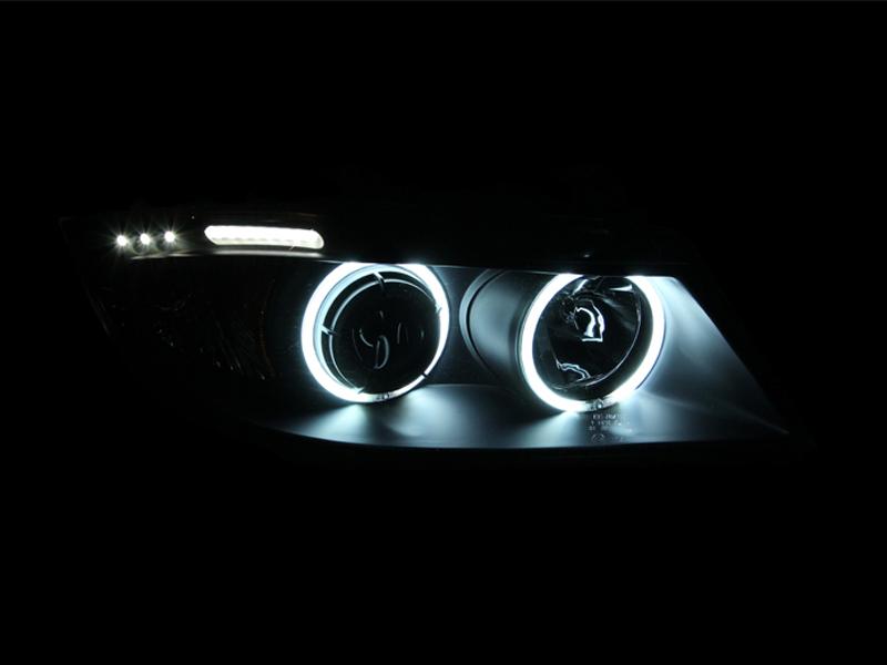 ANZO Projector Headlight Set W/Halo (2006-2008 323i, 325i, 325xi, 328i, 328xi, 330i, 330xi, 335i, 335xi) - 121335