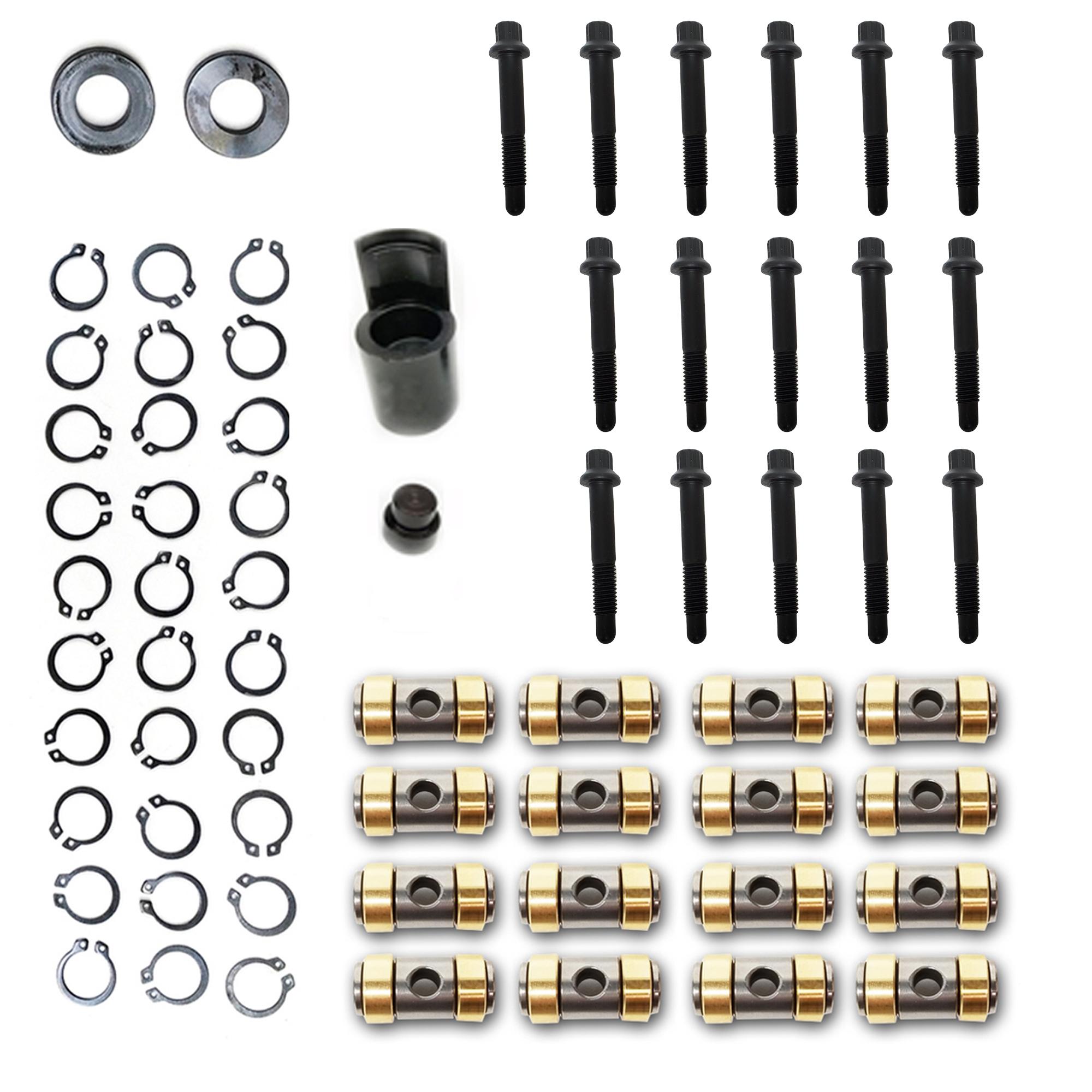 PRW Trunnion Upgrade Kit, Gm Ls Series, Sixteen (16) Each Oem Replacement Fulcrums, Silicone Bronze Bushings, Circlips, Fasteners, Including Removal & Installation Tool And Washer - 1213644