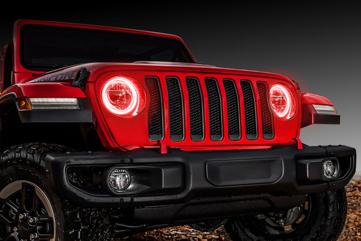 Oracle Lighting Led Waterproof Halo Kit, Red (2018-2024 Jeep Wrangler, Jeep Gladiator) - 1214-003