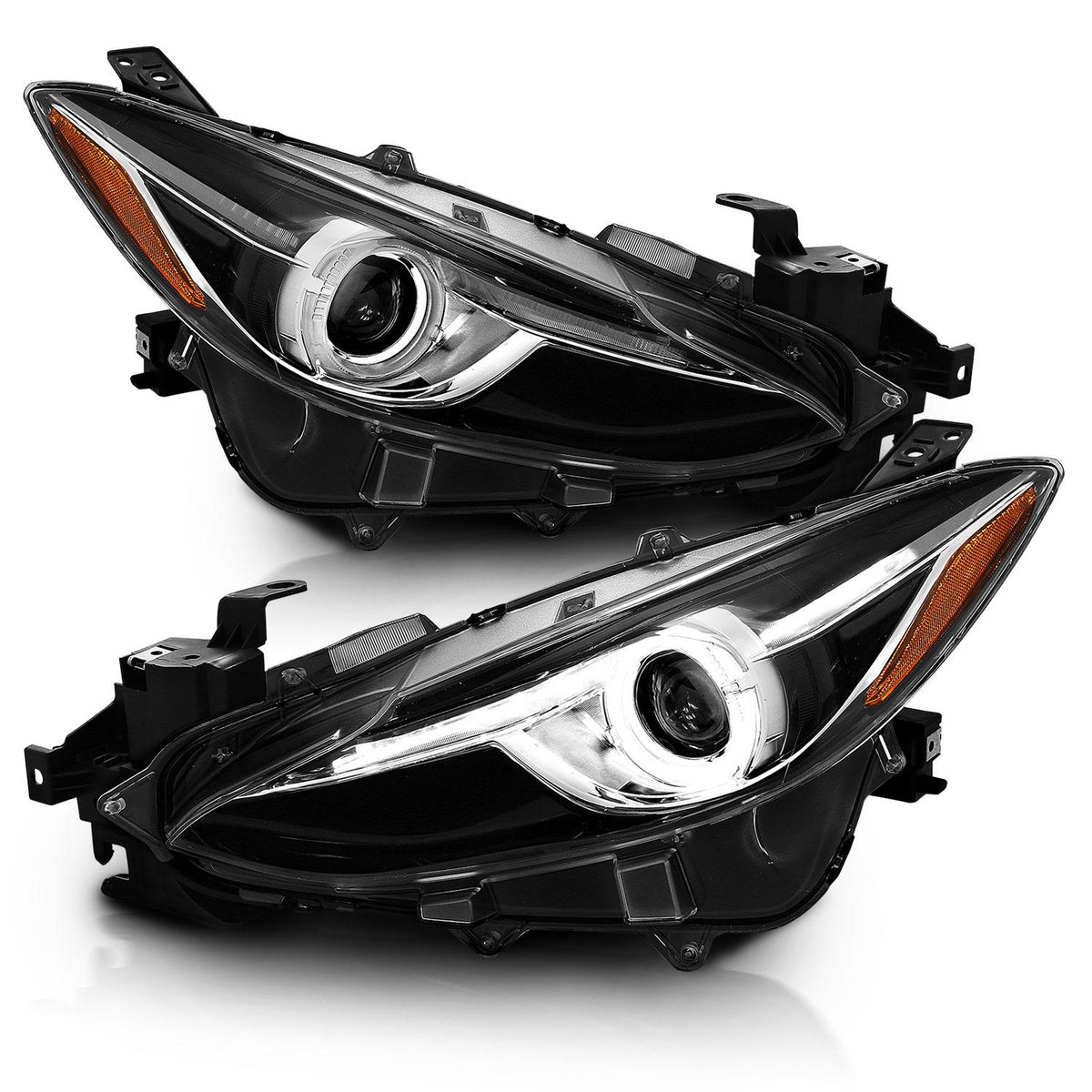 ANZO Projector Headlight Set W/ Led Halo (2014-2015 3) - 121522