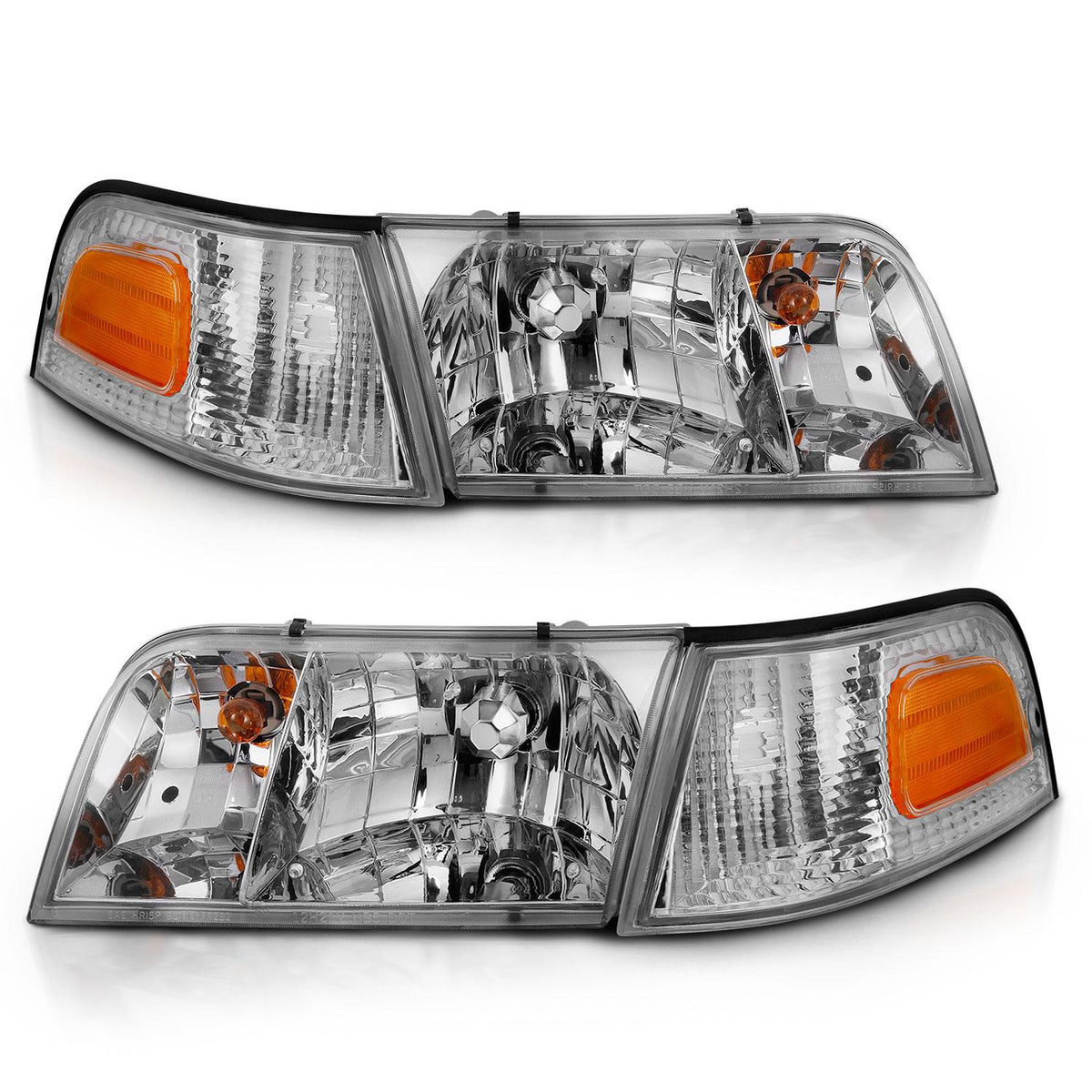 ANZO Crystal Headlights (1998-2005 Crown Victoria) - 121556