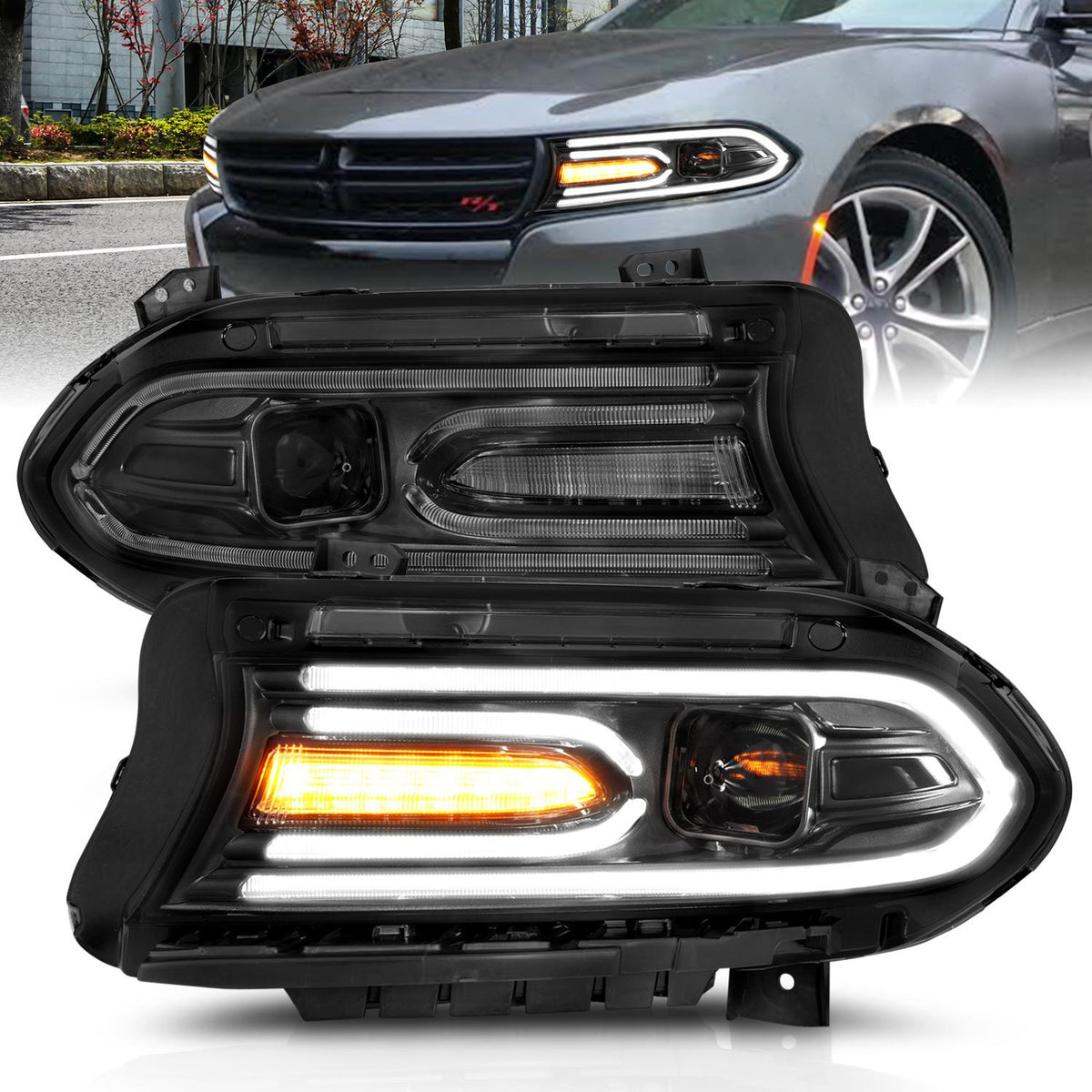 ANZO Projector Headlight (2015-2018 Charger) - 121559