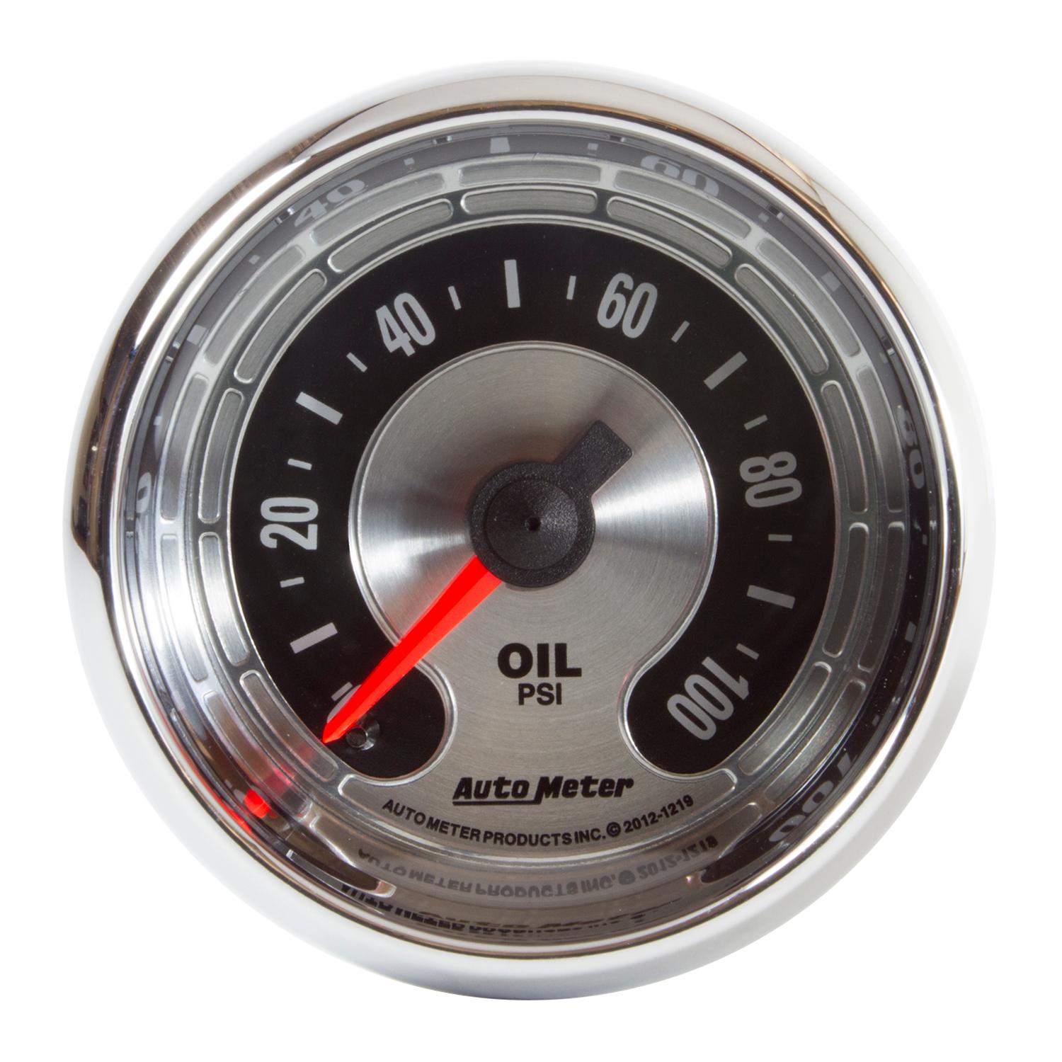 Auto Meter 2-1/16" OIL PRESSURE, 0-100 PSI, AMERICAN MUSCLE - 1219