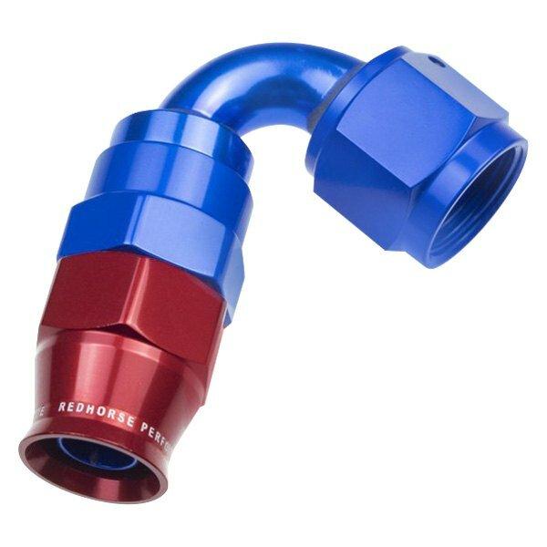 Redhorse Performance -08 AN 120 Degree PTFE reusable  Hose End - Blue - -248150