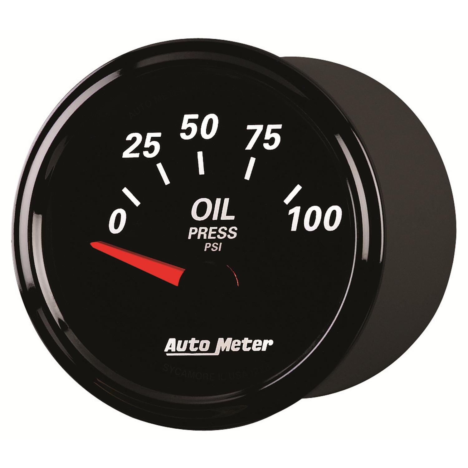 Auto Meter 2-1/16" OIL PRESSURE, 0-100 PSI, DESIGNER BLACK II - 1228