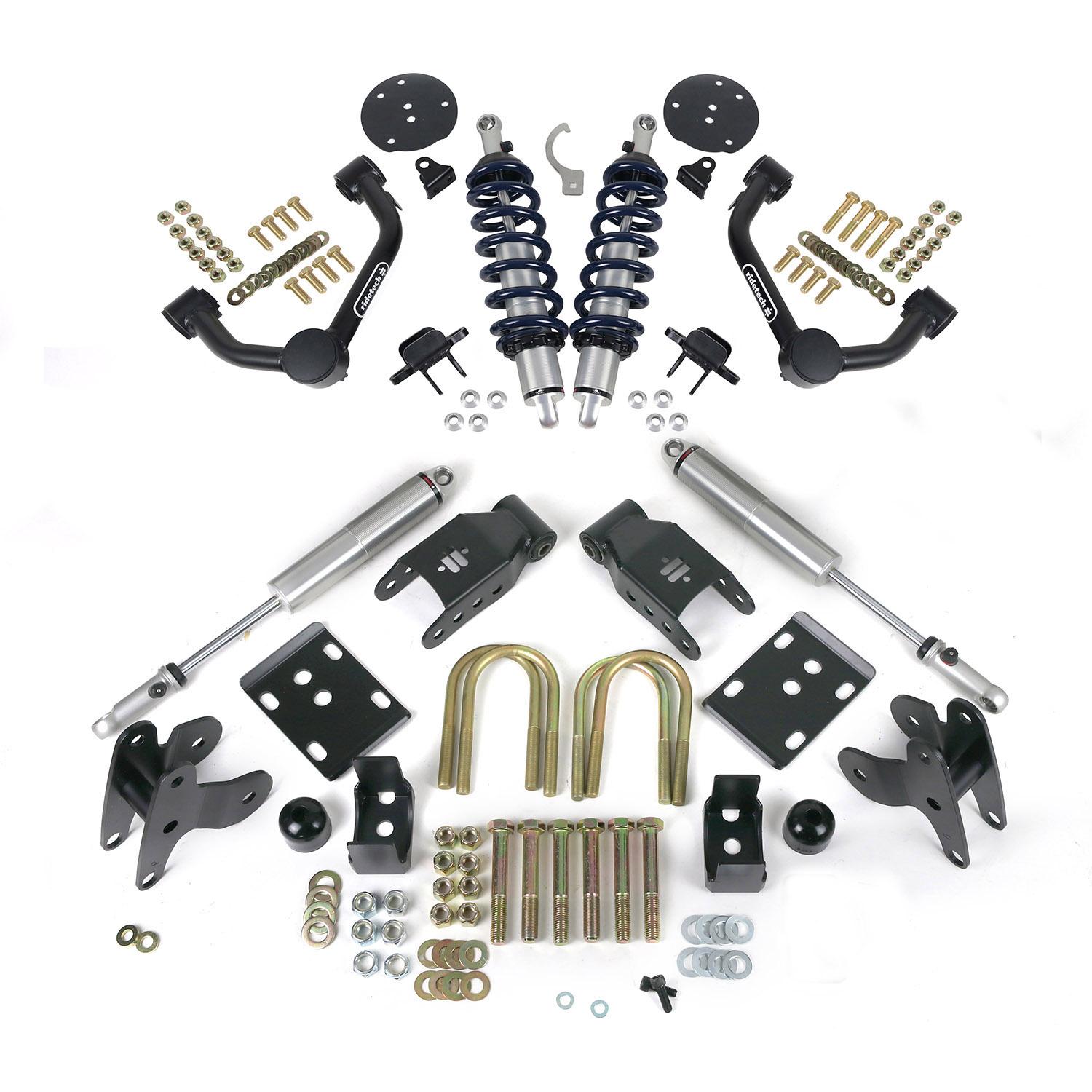 Ridetech Front and Rear Lowering Kit - Two-Wheel Drive (2015-2023 F-150) - 12290110